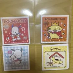 ポチャッコ　ポムポムプリン　シールコレクション　「サンリオ」　4枚セット