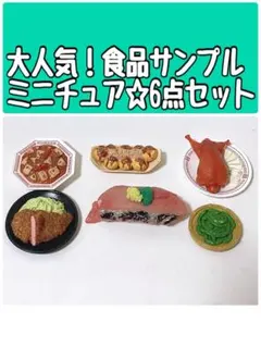 大人気☆食品サンプル ミニチュア 6点セット