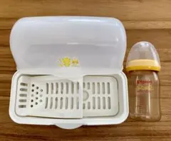 電子レンジ用 哺乳瓶消毒ケース ピジョン哺乳瓶160mlセット