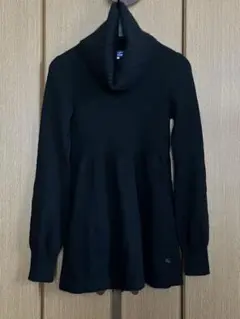 BURBERRY BLUE LABEL カシミア混タートルニットトップス　黒