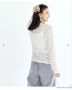 coca シアージョーゼット長袖トップス ドット S