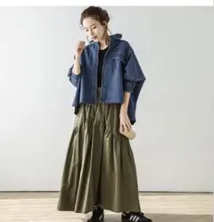 デニムブルー デニムジャケット オーバーサイズ