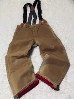 90ｓ USA製 星タグCarhartt ペインターパンツ サスペンダー ヌメ革