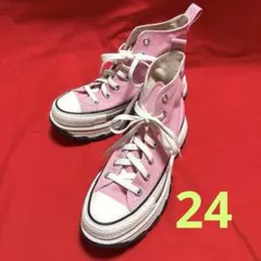 【新品・未使用】オールスター 限定トレックウェーブ ハイカット ピンク 24