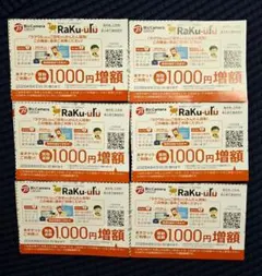 ラクウル1000円増額 クーポン 6枚 6000円分 Raku-uru