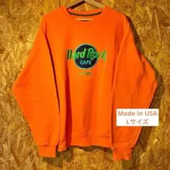 Hard Rock Cafe オレンジ トレーナー L Made in USA