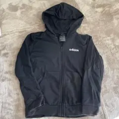 adidas ブラック フード付きパーカー 130