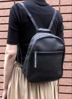 【新品】ジャーナルスタンダード レザー調　リュック 付録　黒 バックパックのサムネイル