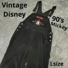 Vintage　ミッキー オーバーオール　Disneyコーデュロイサロペット