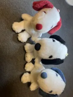 スヌーピー　ぬいぐるみキーホルダー　3色セット