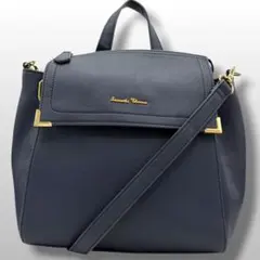 ✨美品　サマンサタバサ 2way ショルダーバッグ ネイビー ゴールド金具