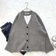 【年内まで出品】美品 フレームワーク ブークレ接結コクーンカーディガン