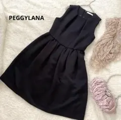 美品★PEGGYLANA ブラック　ワンピース　オケージョン