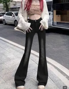 ブラックブーツカットデニム