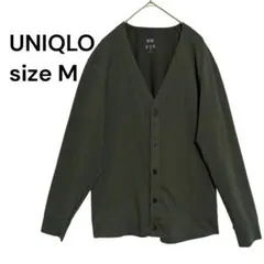 美品 UNIQLO エアリズムUVカットカーディガン 長袖 オリーブ M