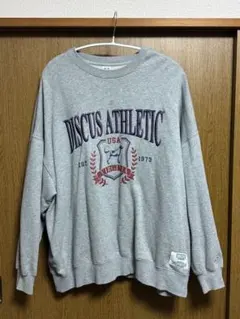 Discusロゴ刺繍 グレー bigスウェット