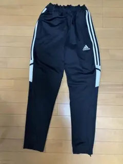 adidas 黒 ジャージパンツ サイドジッパー付き