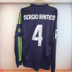 12-13 Sergio Ramos 4番 長袖 シャツ リアル・マドリード
