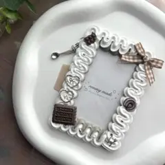 【B品】トレカケース チョコ　バレンタイン　ホイップデコ ハンドメイド