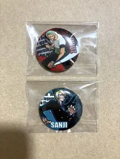 ワンピース ゾロ サンジ 缶バッジ(2個)