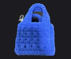 ハンドメイド　バッグチャーム　ブルー