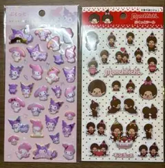 ぷくっとシール　サンリオ　マイメロ　クロミ　モンチッチ　2点セット