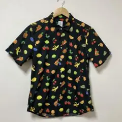 美品】マドモアゼル ノンノン パパス リネンシャツ ブラウスフルーツ柄 