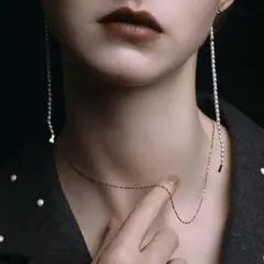 新品 CENE リーフスライドチェーンネックレス