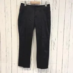 ロートレアモン　テーパードパンツ　ブラック　クロップド丈　上品　プレスライン　Ｓ