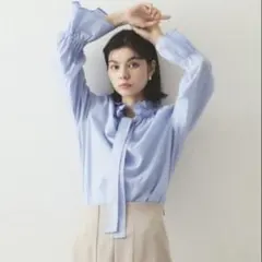 OPAQUE.CLIP ボウタイフリルブラウスのサムネイル