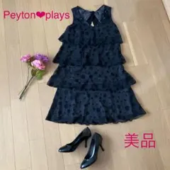 Peyton plays❤︎ワンピース❤︎美品❤︎ドット柄❤︎ブラック