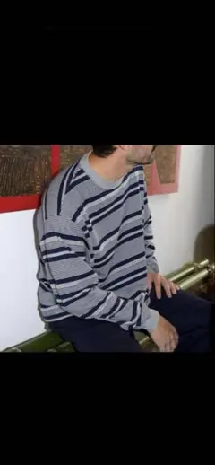 everyone border long sleeve tee shirt XL