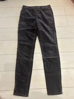 ユニクロ ヒートテック ハイライズ ベルベットレギンスパンツ グレー M