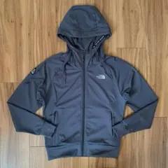 Sノースフェイスレディースチャコールジップアップソフトシェルパーカー