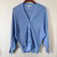 マリンフランセーズ【F】ドルマン袖 サマーニットカーディガン ブルー 綿100%