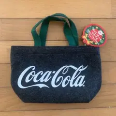 Coca-Cola フェルトトートバッグ グレー/緑のサムネイル