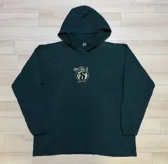 90s old stussy ロングtシャツパーカー 黒タグ XL