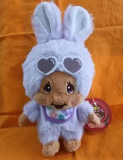 Monchhichi うさぎ ぬいぐるみ ポーチ パープル