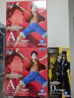 【新品未開封】ワンピース　 一番くじ ルフィA賞×2個　ルッチD賞　おまけ付き