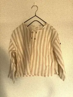 ストライプ長袖シャツ 110