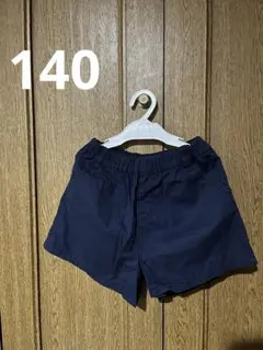 ネイビー ハーフパンツ ゴムウエスト