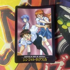 【初版】 エヴァンゲリオン カードダス No.13 シンジ＆レイ＆アスカ