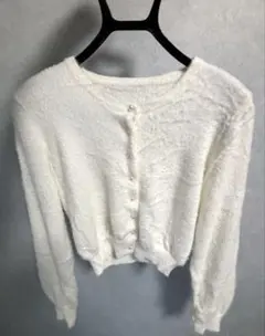 フェザーニットカーディガン