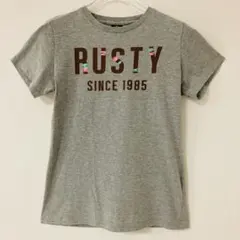 RUSTY ラスティ Tシャツ グレー SINCE 1985 半袖 カジュアル
