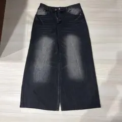 MENES ワイドバギーパンツ ダークブルー