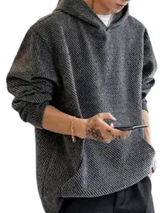 Poperdision パーカー メンズ 秋服 スウェット プルオーバー