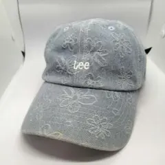 Lee 花柄刺繍 キャップ 帽子　デニム