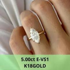 5.00ct E-VS1 ペアシェイプラボグロウンダイヤモンドリング - メルカリ