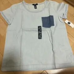 GAP KIDS デニム風ポケット付きTシャツ 160cm