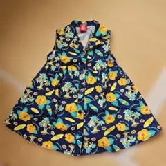 BABYDOLL ノースリーブワンピース ハイビスカス柄 90サイズのサムネイル